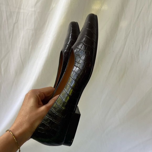 Ralph Lauren Black Leather Flats - Picture 6 of 9